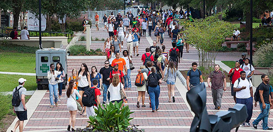 Students on Walkway