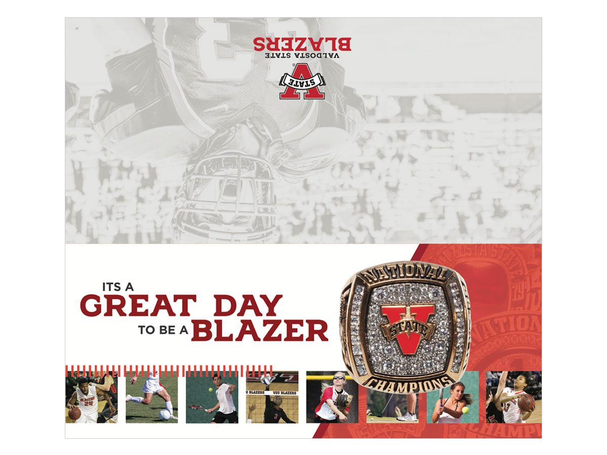 Thank You Card - This piece was created as a thank you card for donors giving to Blazer athletics. 