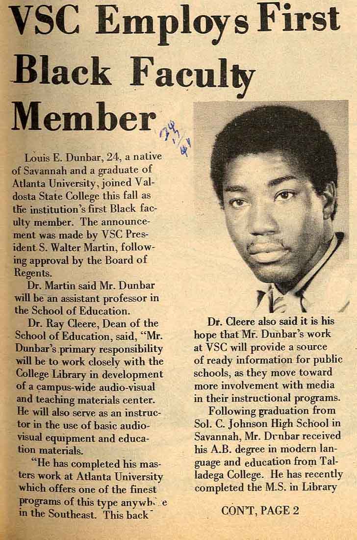 Louis Dunbar Newspaper